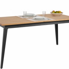 Rozkladací jedálenský stôl Milt, borovica/čierna - 4