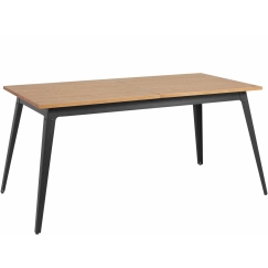 Rozkladací jedálenský stôl Milt, borovica/čierna