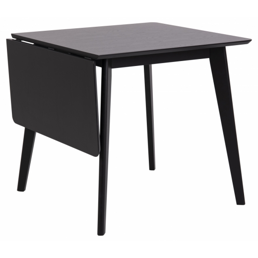 Rozkladací jedálenský stôl Roxby, 120 cm, čierna - 1
