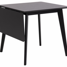 Rozkladací jedálenský stôl Roxby, 120 cm, čierna - 1