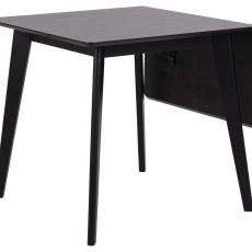 Rozkladací jedálenský stôl Roxby, 120 cm, čierna - 4