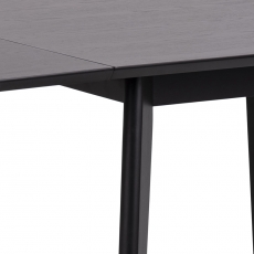 Rozkladací jedálenský stôl Roxby, 120 cm, čierna - 7