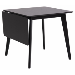 Rozkladací jedálenský stôl Roxby, 120 cm, čierna