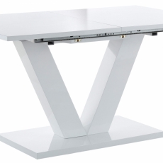 Rozkládací jídelní stůl Alle, 140 cm, bílá - 1