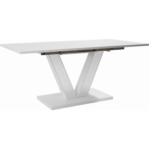 Rozkládací jídelní stůl Alle, 180 cm, bílá - 1