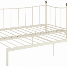 Rozkládací postel Markur, 90-180 cm, bílá - 5
