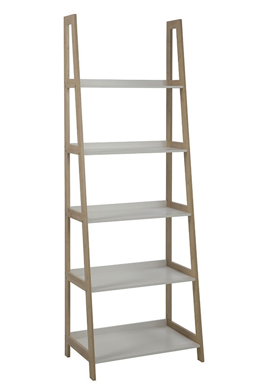Samostojný regál s 5 policemi Wendy, 180 cm, bambus