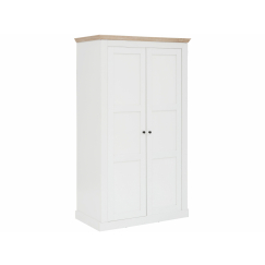 Šatní skříň Biden, 123 cm, bílá