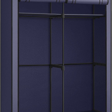 Šatní skříň Glock, 174 cm, textil, modrá - 1