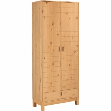 Šatní skříň Lous, 180 cm, přírodní dřevo - 2