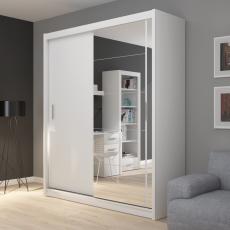 Šatní skříň Lustro II, 216 cm, bílá matná - 4