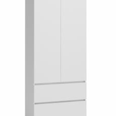 Šatní skříň Malwa, 180 cm, bílá - 1