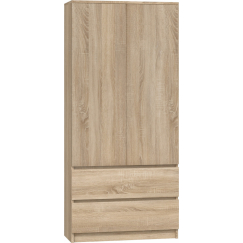 Šatní skříň Malwa, 180 cm, dub sonoma