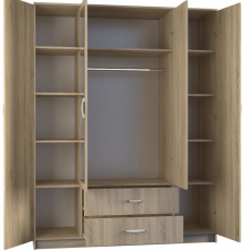 Šatní skříň Romana III, 205 cm, dub sonoma - 1
