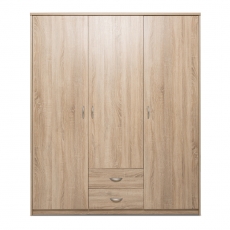 Šatní skříň s dveřmi a zásuvkami Haven, 188x160 cm, Sonoma dub - 4