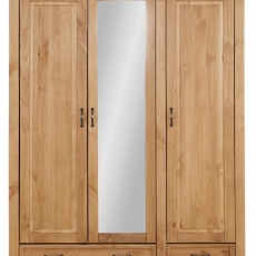 Šatní skříň se zrcadlem Yvet, 190 cm, borovice - 3