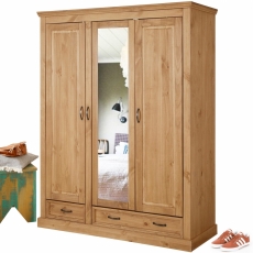 Šatní skříň se zrcadlem Yvet, 190 cm, borovice - 4