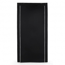 Šatní textilní skříň Blut, 175 cm, černá - 8