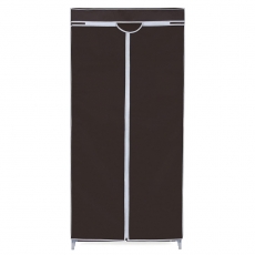 Šatní textilní skříň Lebron, 160 cm, hnědá - 3