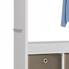 Šatník na kolečkách Xaver, 180 cm, bílá - 2