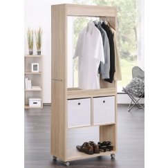 Šatník na kolečkách Xaver, 180 cm, dub