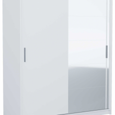 Šatníková skriňa Lustro II, 216 cm, biela matná - 1