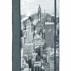 Šatníková textilná skriňa Horizonta, 160 cm, sivá/čierna - 2