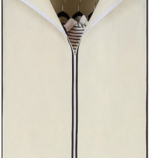Šatníková textilná skriňa Lebron, 160 cm, krémová - 1