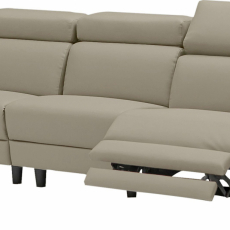 Sedací souprava Sammy, syntetická kůže, 3 místná, béžová - 1