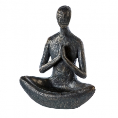 Sediaci figúra s miskou Yoga, 25 cm
