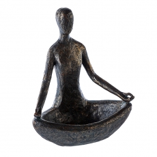 Sedící figura s miskou Yoga, 24 cm - 1