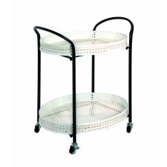 Servírovací stolek Feril, 70 cm, béžová / černá