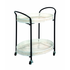 Servírovací stolek Feril, 70 cm, béžová / černá