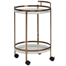 Servírovací stolek Hariet, 80 cm, zlatá - 1