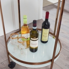 Servírovací stolek Hariet, 80 cm, zlatá - 6