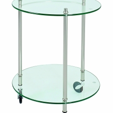 Servírovací stolek Jitte, 63 cm, stříbrná - 1