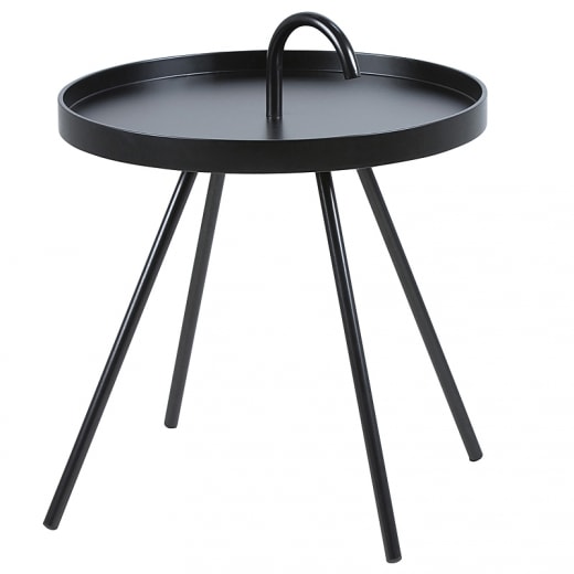 Servírovací stolek Mikky, 51 cm černá - 1
