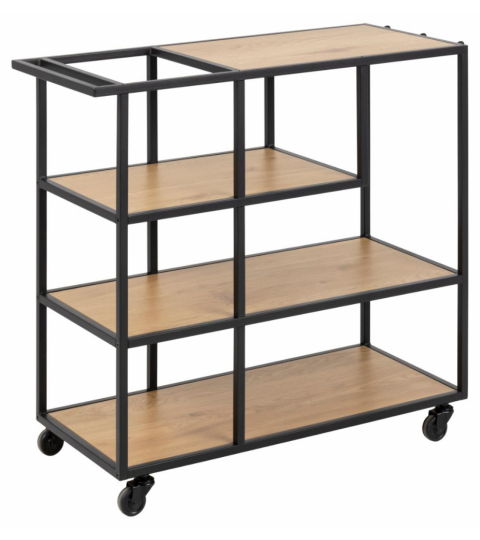 Servírovací stolík Seaford, 80 cm, divoký dub