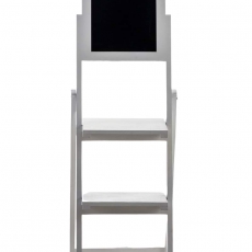 Skladací poschodový regál Rebeka, 99 cm, biela - 1