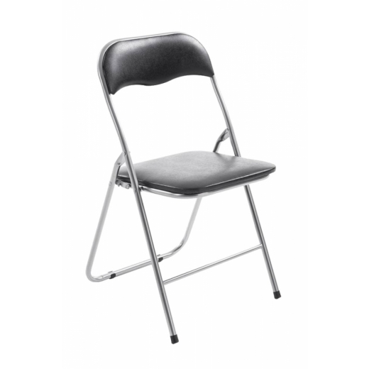 Skládací židle Gisel, černá / šedá - 1