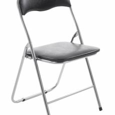 Skládací židle Gisel, černá / šedá - 1