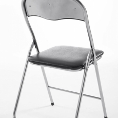 Skládací židle Gisel, černá / šedá - 4