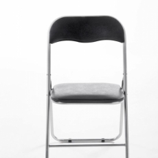 Skladacia stolička Gisel, čierna / šedá - 2