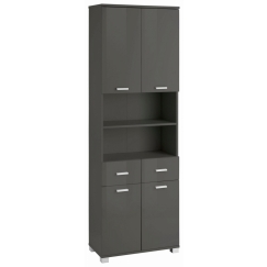 Skříň Ronda I.,180 cm, šedá