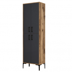 Skriňa Berlín, 200 cm, šedá