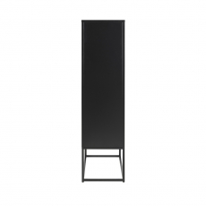 Skriňa s dverami Lyfte, 150 cm, čierna - 4