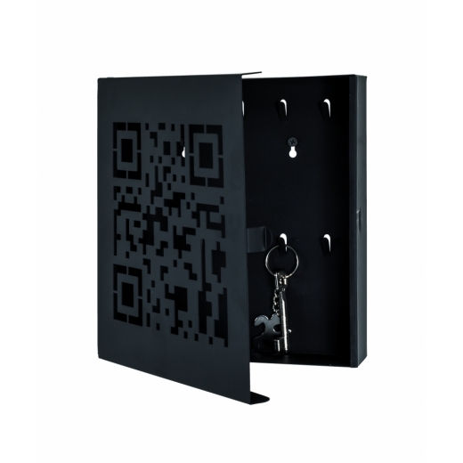 Skříňka na klíče Quinto, 24 cm, černá - 1
