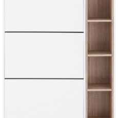 Skrinka na topánky Paker, 130 cm, biela/dub - 3