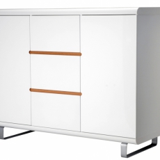 Skrinka s dvierkami a zásuvkami Space, v. 113 cm - 1