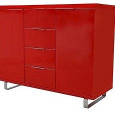 Skříňka s dvířky a zásuvkami Porto, v. 117 cm - 7